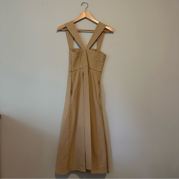 Maeve square-neck button down dress in khaki, size 00P - Picture 6 of 9